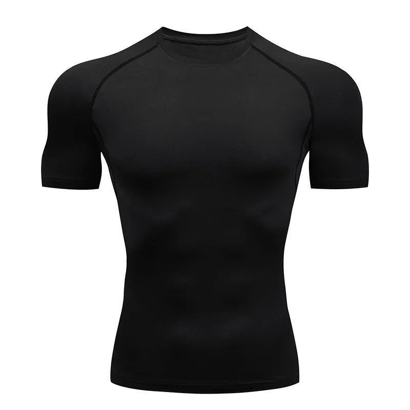 Men's Compression Short Sleeve T-Shirt – Quick-Dry Gym & Running Top