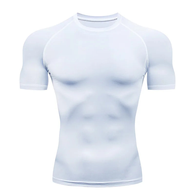 Men's Compression Short Sleeve T-Shirt – Quick-Dry Gym & Running Top