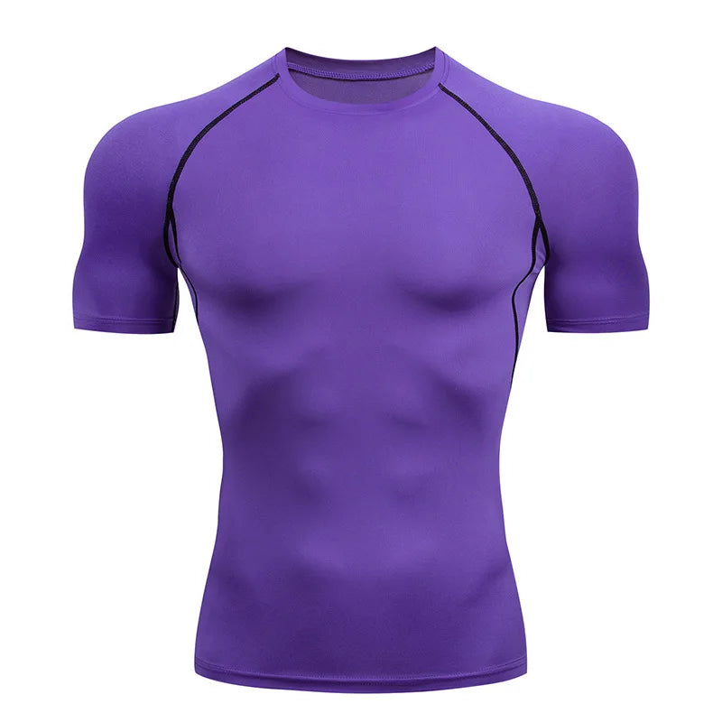 Men's Compression Short Sleeve T-Shirt – Quick-Dry Gym & Running Top