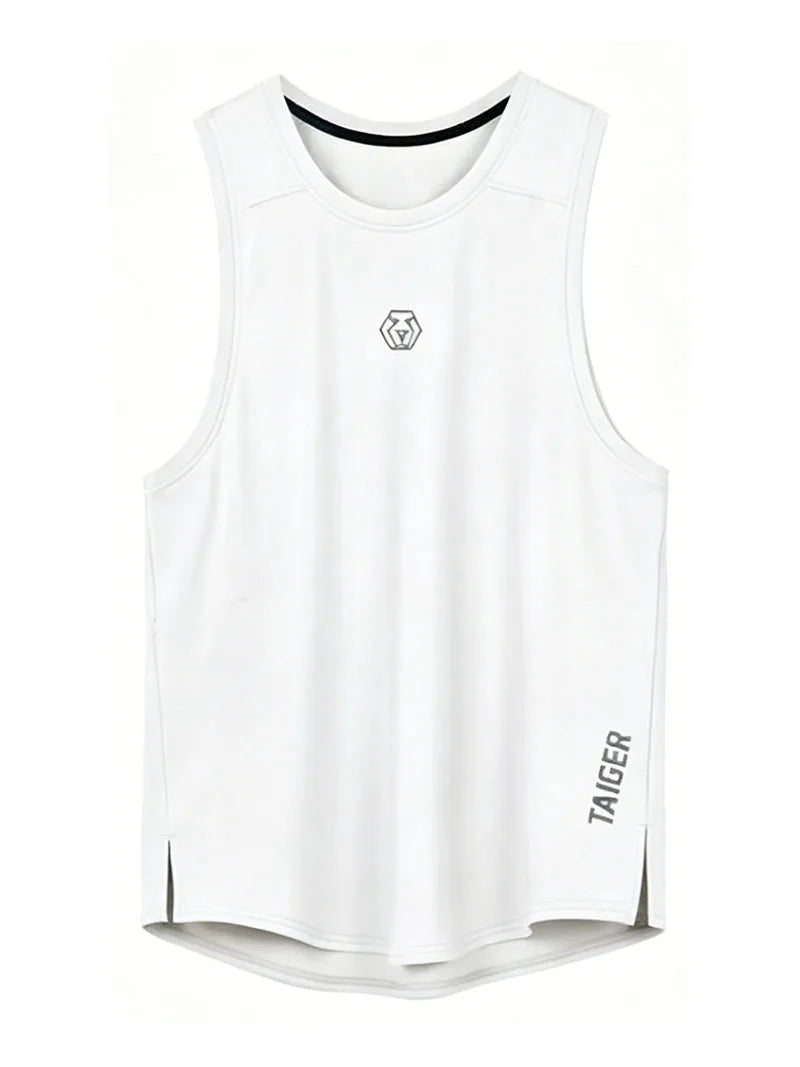 Men's Loose Fit Sleeveless Gym Tank Top — Side Zipper Pocket | Cotton Blend, M–2XL