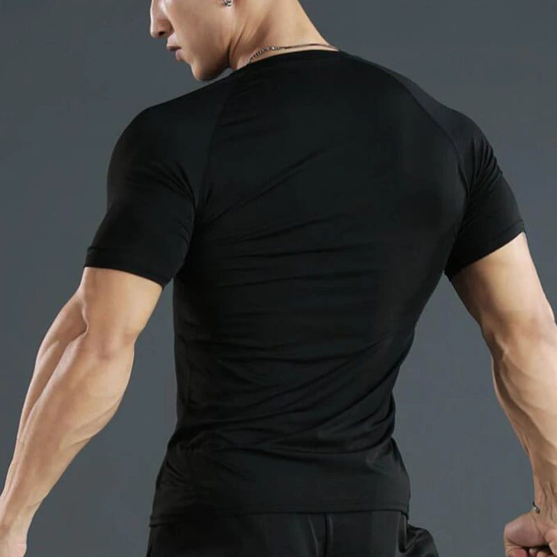 Men's Compression Short Sleeve T-Shirt – Quick-Dry Gym & Running Top