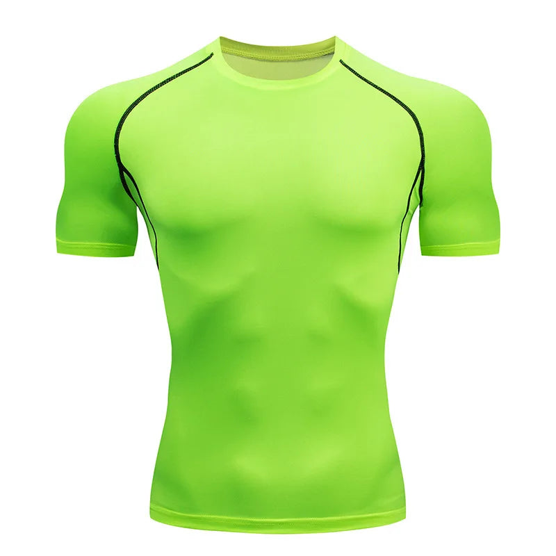Men's Compression Short Sleeve T-Shirt – Quick-Dry Gym & Running Top