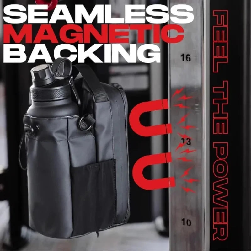 Magnetic Gym Bag — Large Capacity, Phone Pocket & Water Bottle Pouch