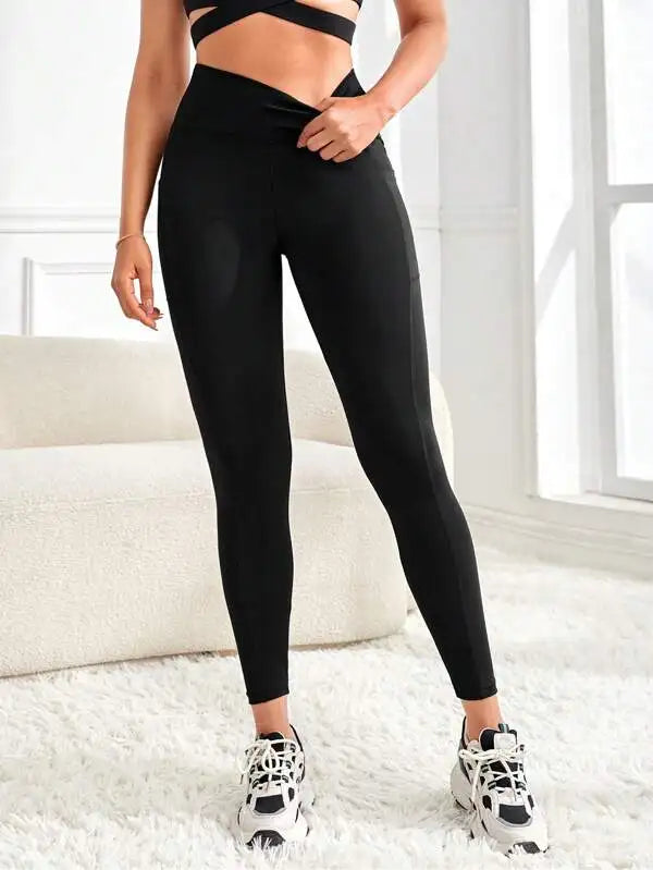 Women's High-Waist Yoga Leggings with Pocket