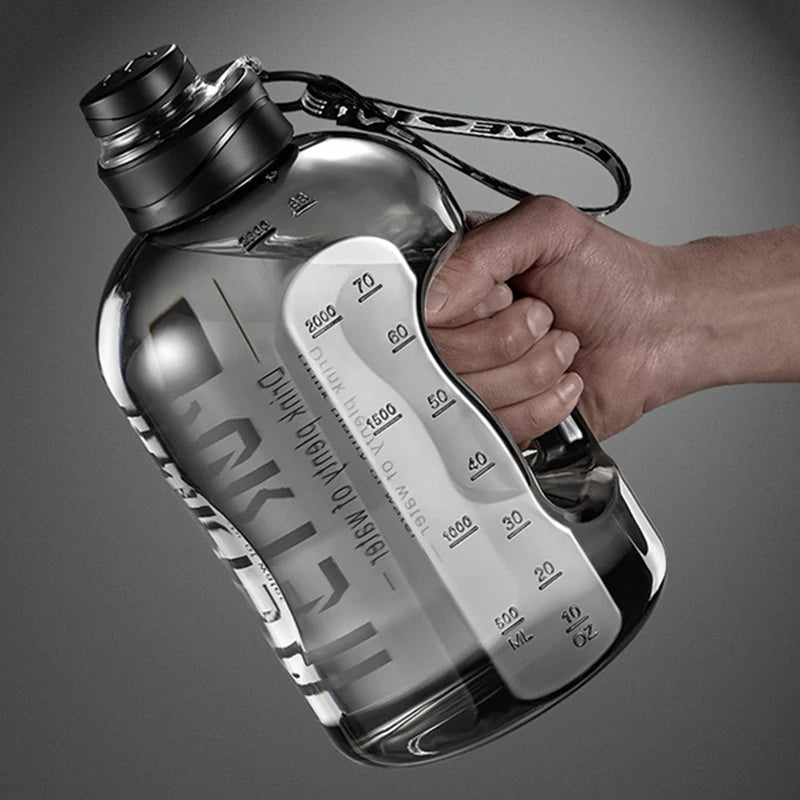 Insulated Water Bottle with Straw — 2.7L, Gym, Hiking & Travel