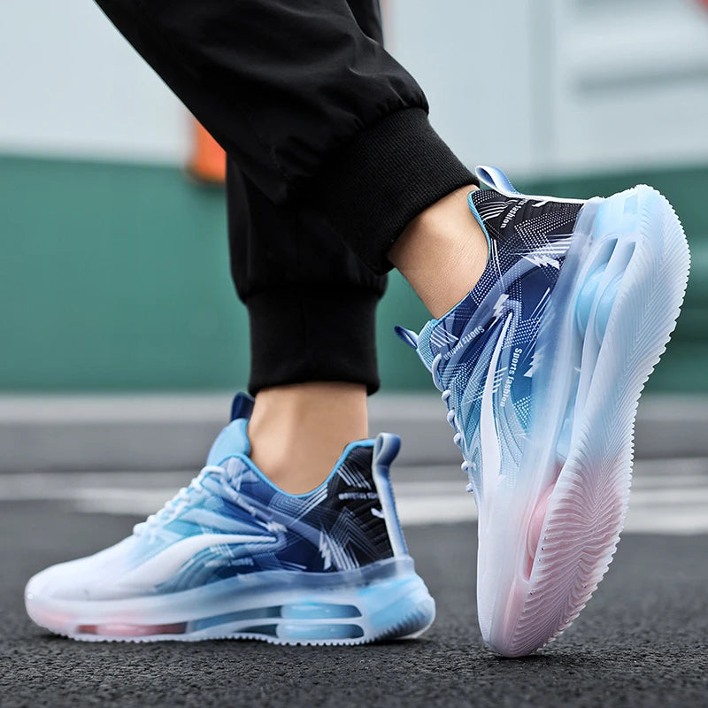 Men's Air Cushion Gym & Basketball Shoes – Breathable, Non-Slip & Shock-Absorbing