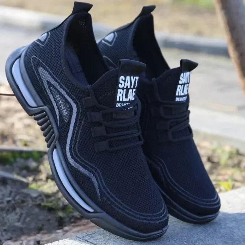 Men's Slip-On Fashion Sneakers – Breathable Gym, Running & Walking Shoes