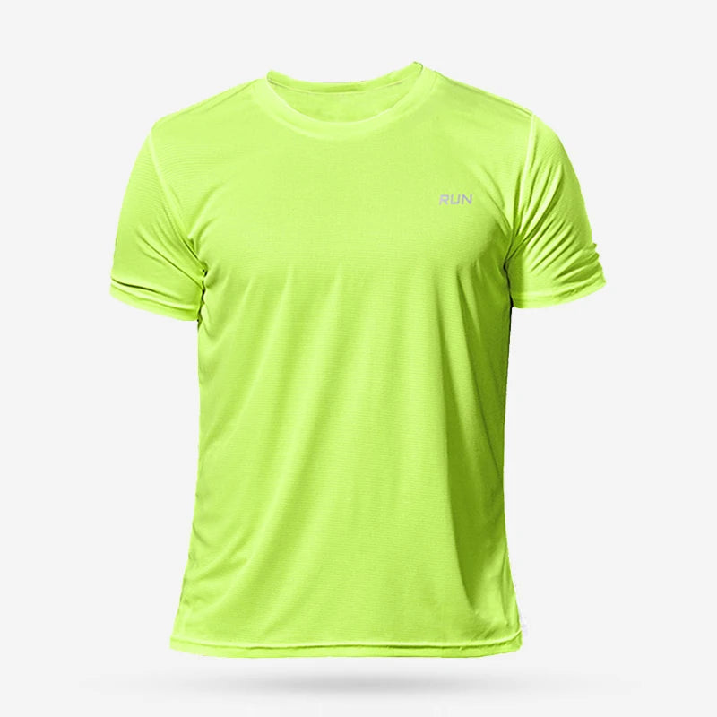 Men's Quick-Dry Bodybuilding Gym T-Shirt – Short Sleeve Summer Sport Top