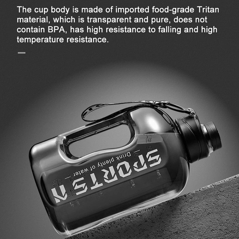 Insulated Water Bottle with Straw — 2.7L, Gym, Hiking & Travel