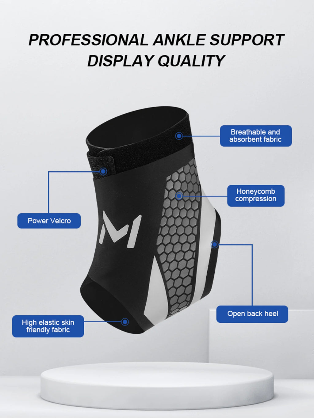 Copper Ankle Support Compression Sleeve — Pain Relief, Sprain Recovery & Sport Protection for Men & Women
