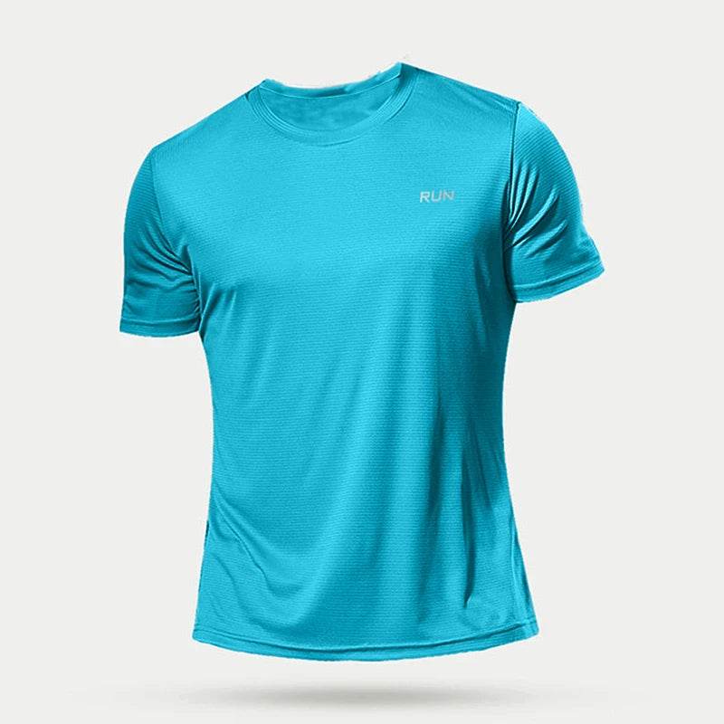 Men's Quick-Dry Bodybuilding Gym T-Shirt – Short Sleeve Summer Sport Top