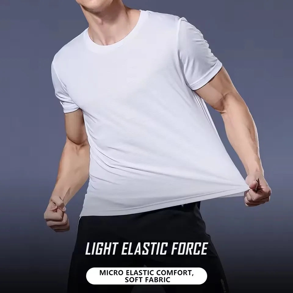 Men's Quick-Dry Short Sleeve Gym T-Shirt – Moisture-Wicking Training Top