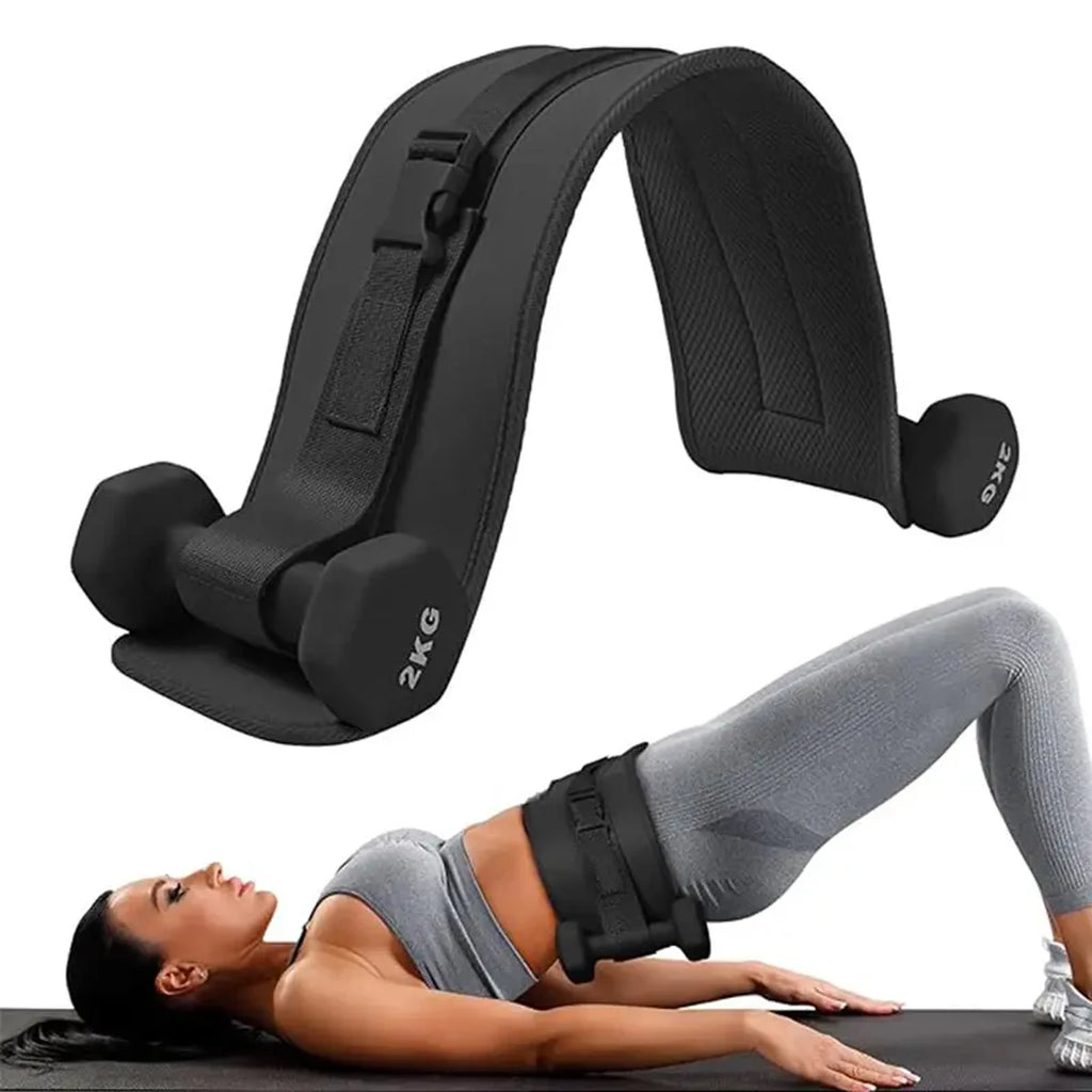 Fit Nation Pro Adjustable Hip Bridge Weighted Belt — Glute & Booty Training, Home Gym Strength Belt for Men & Women