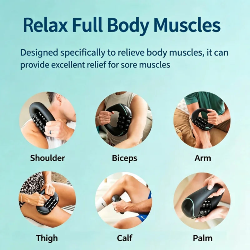 Electric Handheld Massage Roller — Full Body Muscle Relaxation