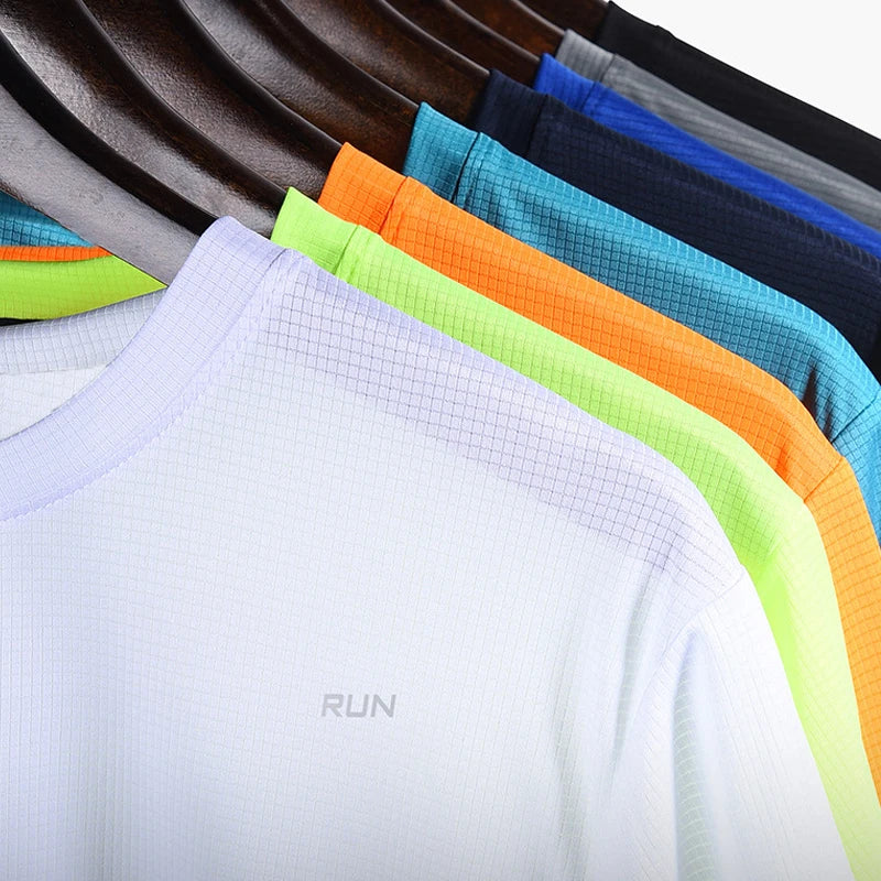 Men's Quick-Dry Bodybuilding Gym T-Shirt – Short Sleeve Summer Sport Top