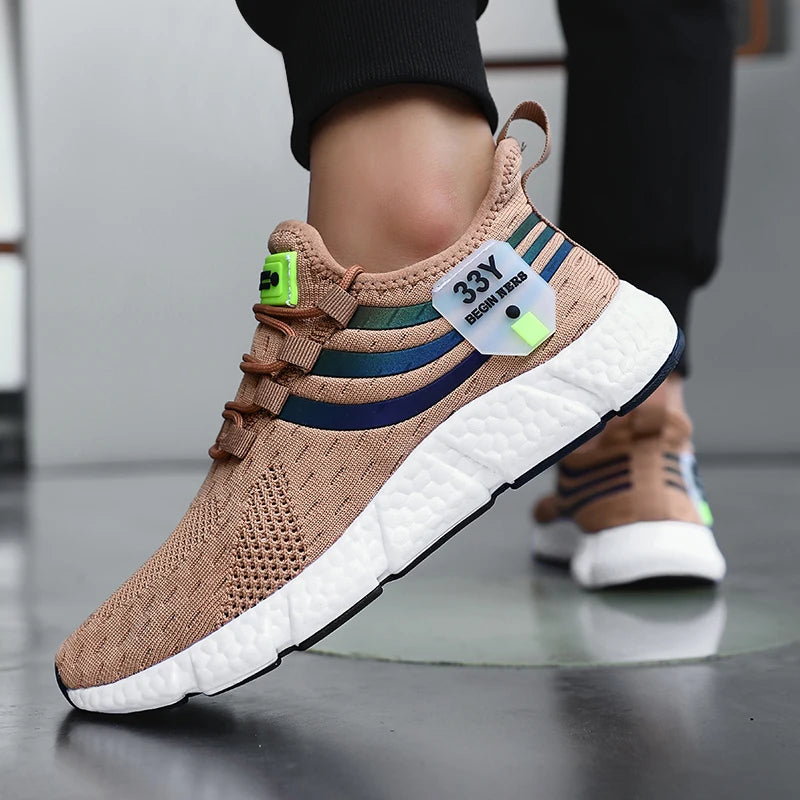 Men's Casual Sports Sneakers – Breathable Outdoor Running & Gym Walking Shoes