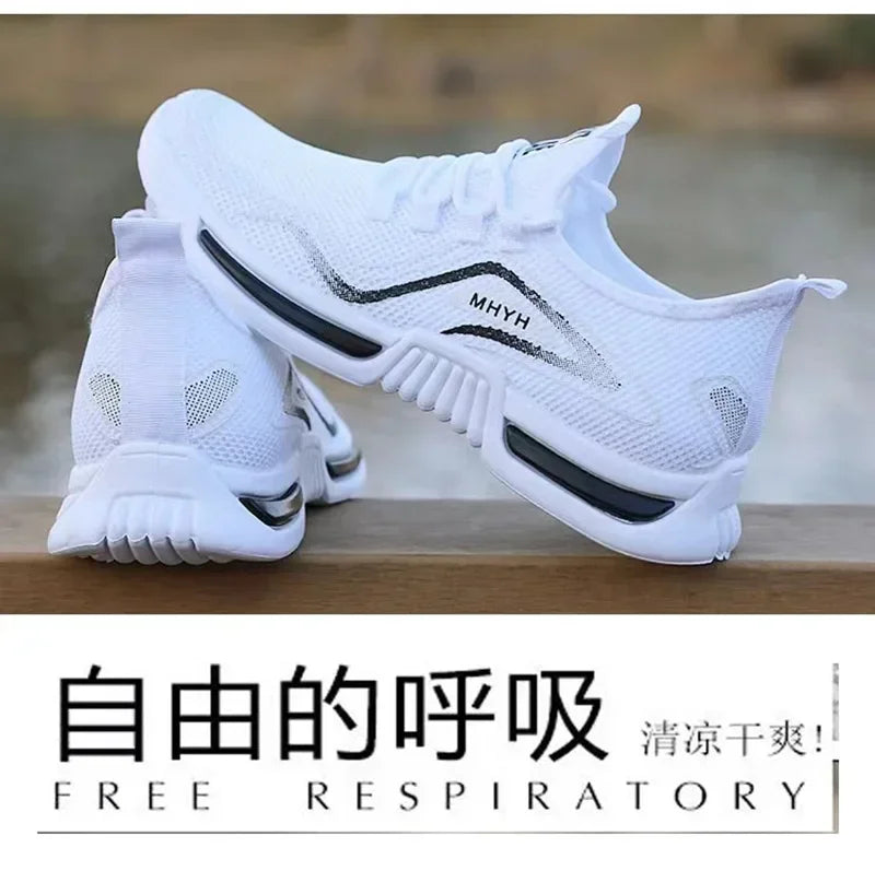 Men's Slip-On Fashion Sneakers – Breathable Gym, Running & Walking Shoes