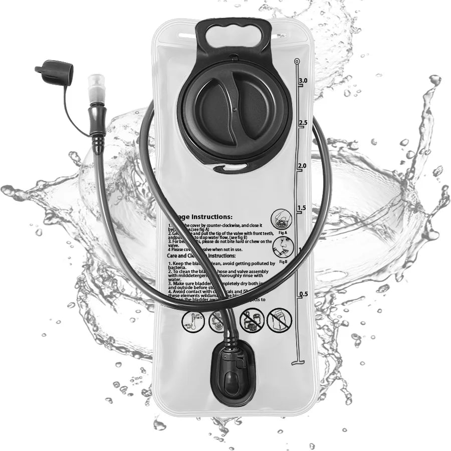 Hydration Bladder - One-Click Quick Release | 1.5L–3.0L | Leak-Proof Water Bag for Hiking & Camping