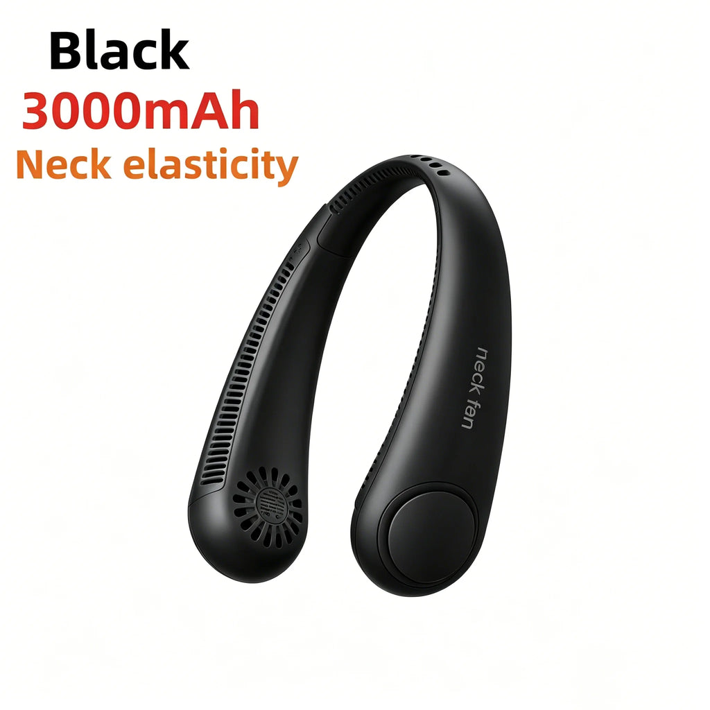 Portable Bladeless Neck Fan — 8000mAh, 100 Speed Settings, LED Display, USB Rechargeable