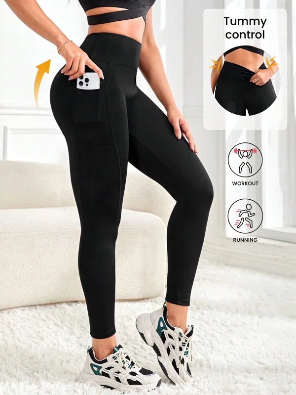 Women's High-Waist Yoga Leggings with Pocket