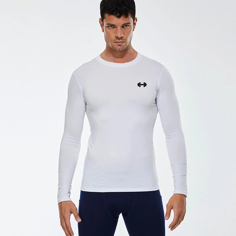 Men's Compression Long Sleeve Gym Shirt — Quick-Dry Base Layer | Breathable, M–XXL