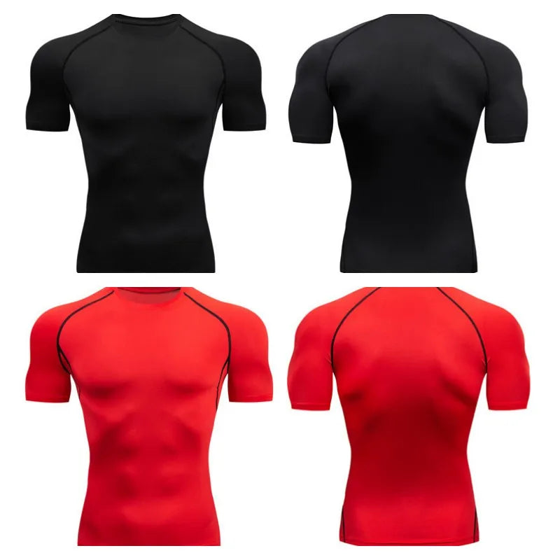 Men's Compression Short Sleeve T-Shirt – Quick-Dry Gym & Running Top