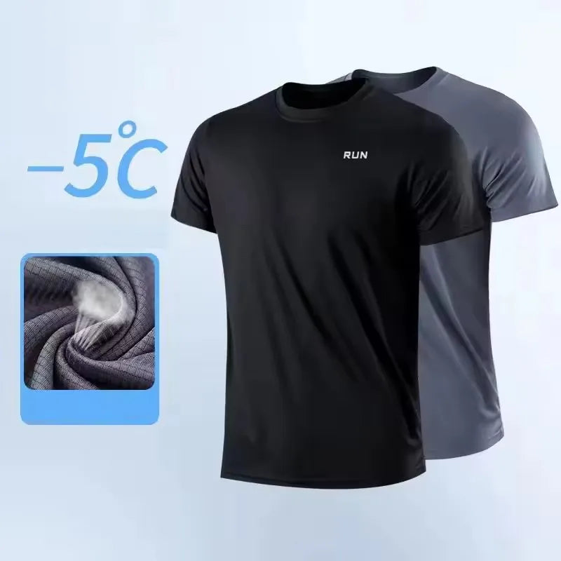 Men's Quick-Dry Short Sleeve Gym T-Shirt – Moisture-Wicking Training Top