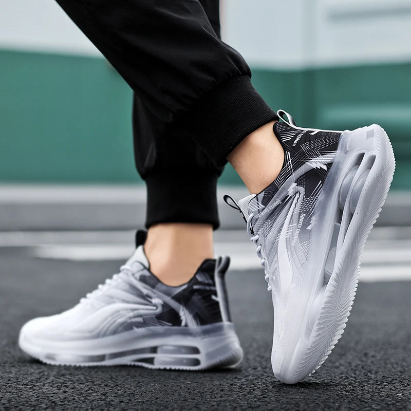 Men's Air Cushion Gym & Basketball Shoes – Breathable, Non-Slip & Shock-Absorbing