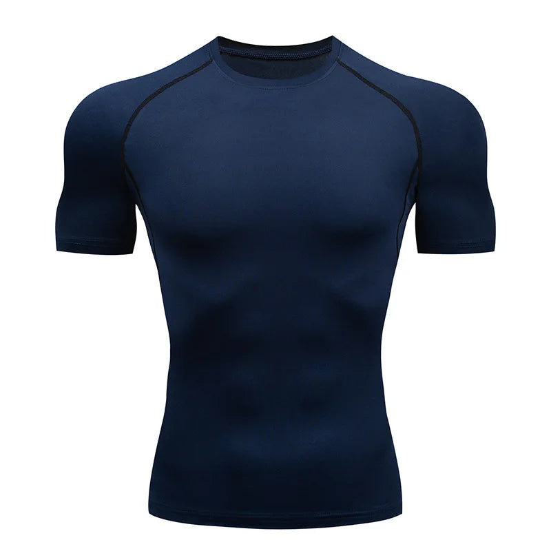 Men's Compression Short Sleeve T-Shirt – Quick-Dry Gym & Running Top