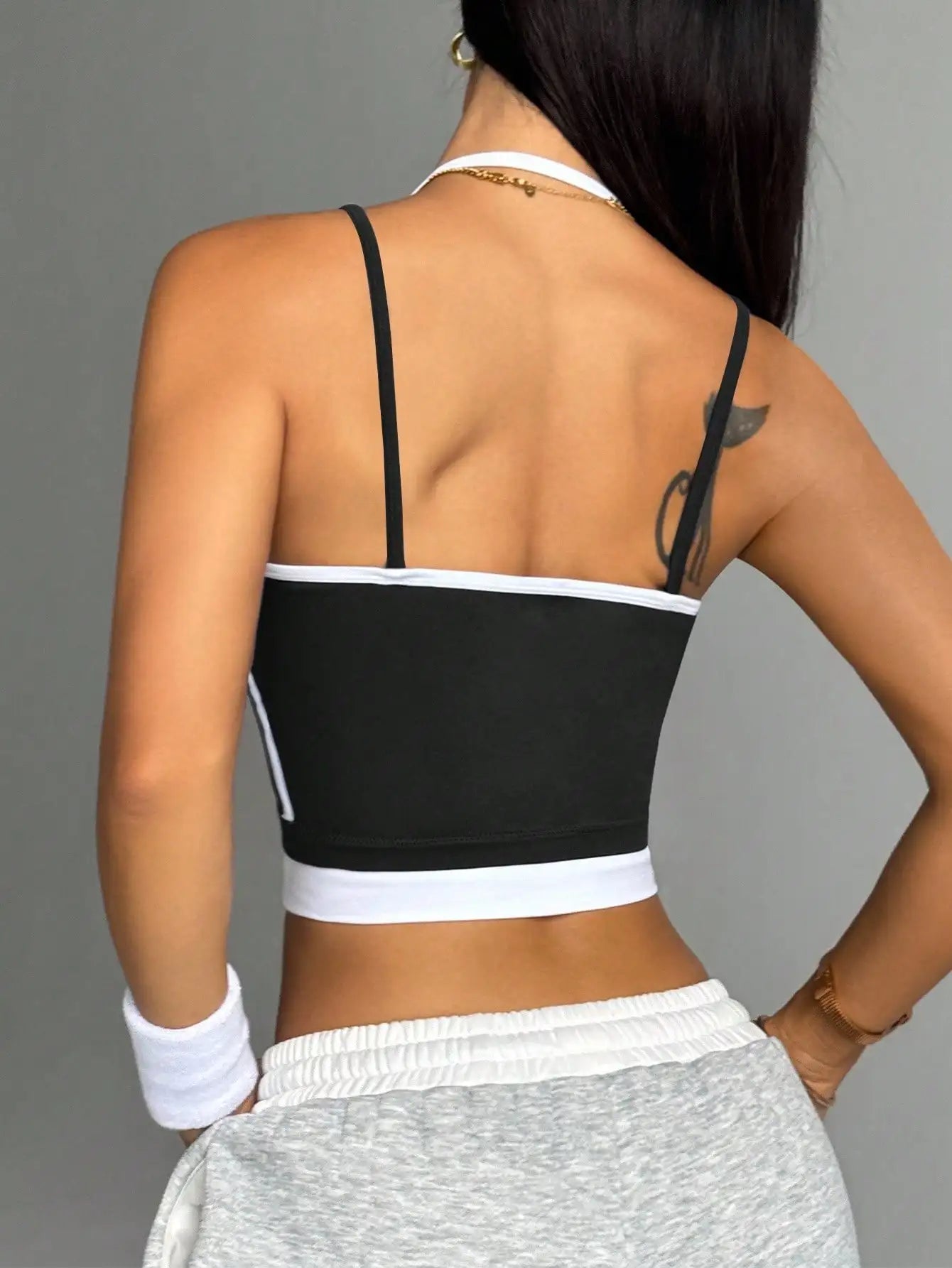 Women's Color-Block Sports Bra Vest | Shock-Absorbing Fitness Running & Yoga Top