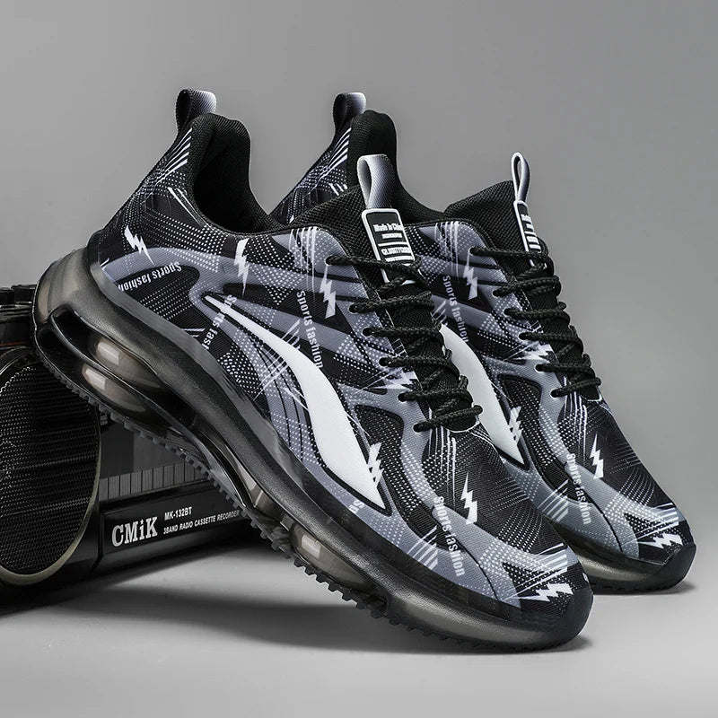 Men's Air Cushion Gym & Basketball Shoes – Breathable, Non-Slip & Shock-Absorbing