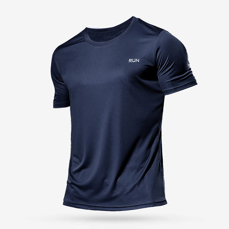 Men's Quick-Dry Bodybuilding Gym T-Shirt – Short Sleeve Summer Sport Top