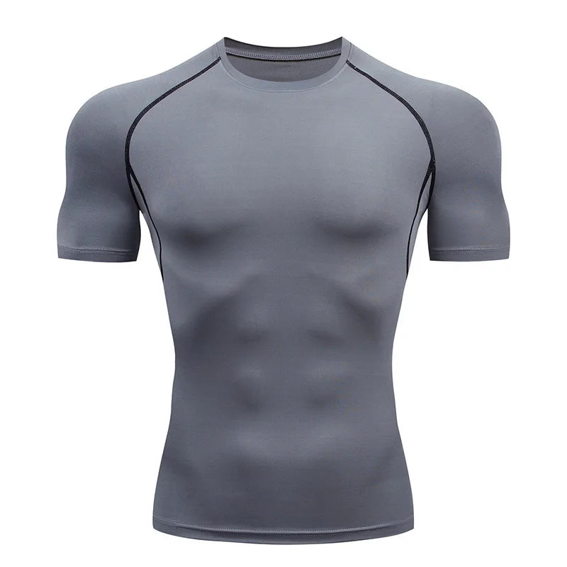 Men's Compression Short Sleeve T-Shirt – Quick-Dry Gym & Running Top