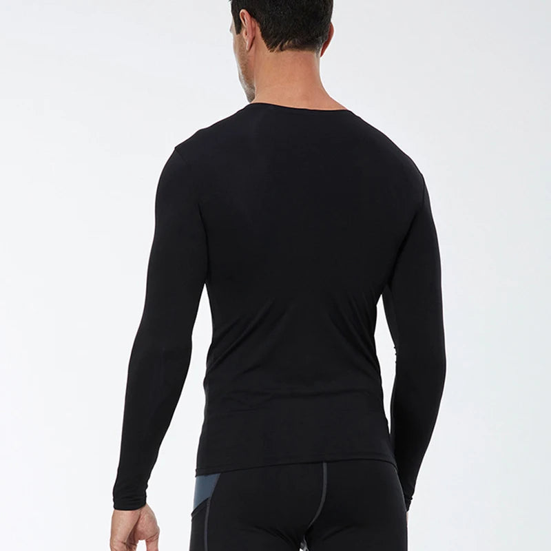 Men's Compression Long Sleeve Gym Shirt — Quick-Dry Base Layer | Breathable, M–XXL