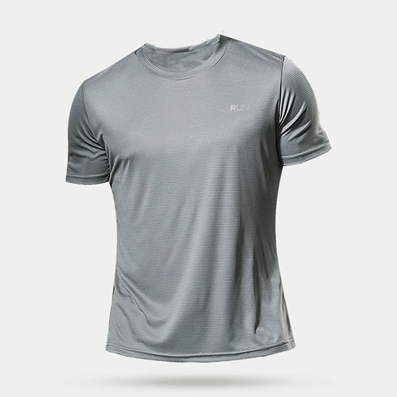 Men's Quick-Dry Bodybuilding Gym T-Shirt – Short Sleeve Summer Sport Top
