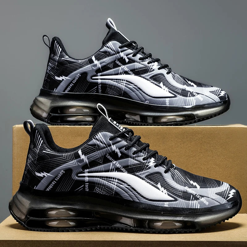 Men's Air Cushion Gym & Basketball Shoes – Breathable, Non-Slip & Shock-Absorbing