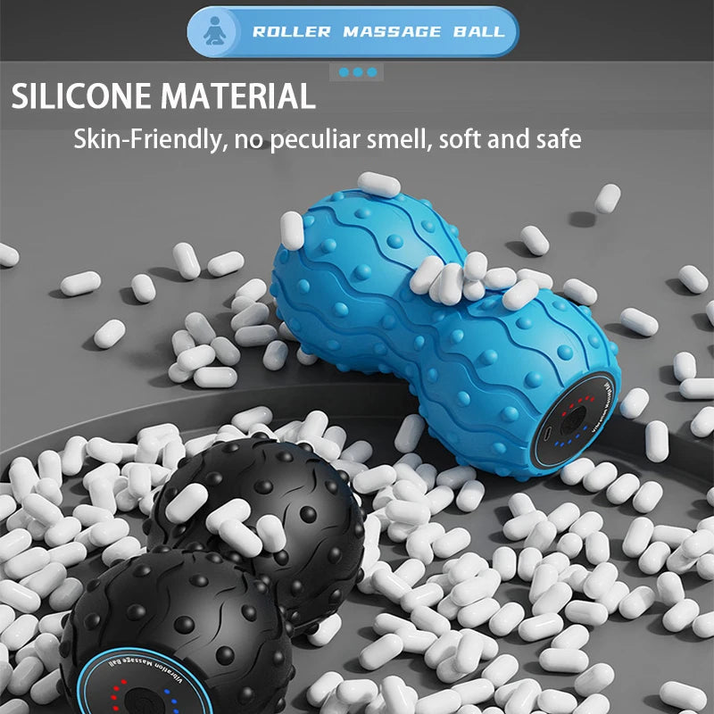Vibrating Peanut Massage Ball — 5-Gear, Rechargeable, Deep Tissue