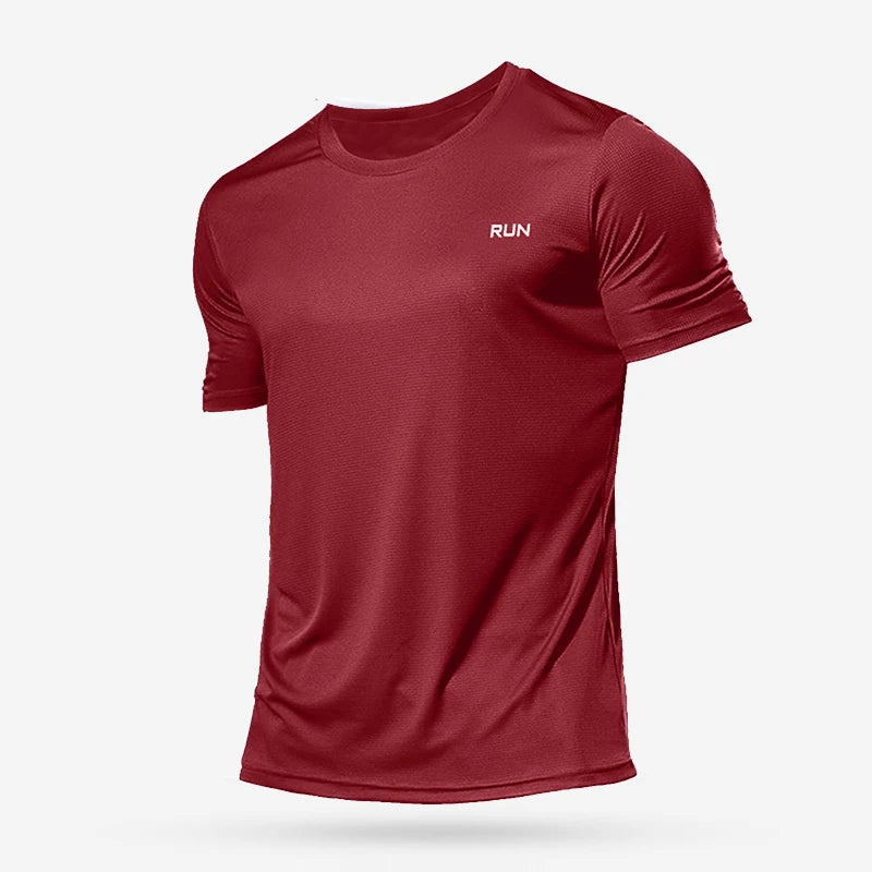 Men's Quick-Dry Bodybuilding Gym T-Shirt – Short Sleeve Summer Sport Top