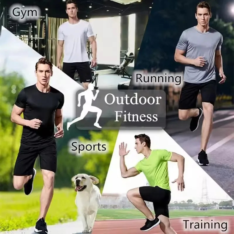 Men's Quick-Dry Short Sleeve Gym T-Shirt – Moisture-Wicking Training Top