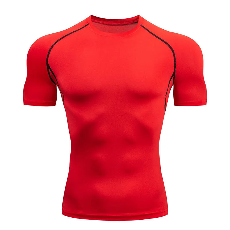 Men's Compression Short Sleeve T-Shirt – Quick-Dry Gym & Running Top