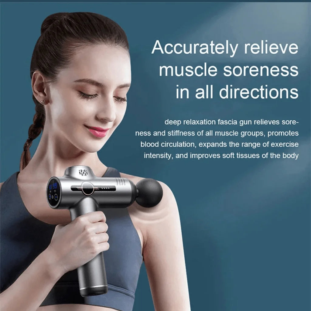 Portable Fascia Massage Gun — Deep Muscle Relaxation, Neck & Back