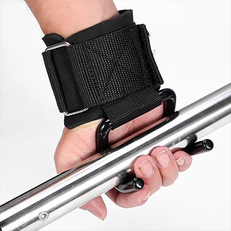 Weightlifting Hook Grips with Wrist Wraps — Non-Slip, Gym & Deadlift