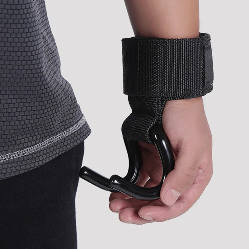 Weightlifting Hook Grips with Wrist Wraps — Non-Slip, Gym & Deadlift